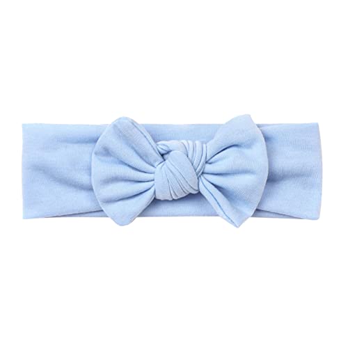 Kleinkind-Säuglings-Baby-Jungen-Mädchen-Strecken-Festbogen-Haarband-Kopfbedeckungs-Stirnband Stirnband Set (Light Blue, One Size) von DAIFINEY