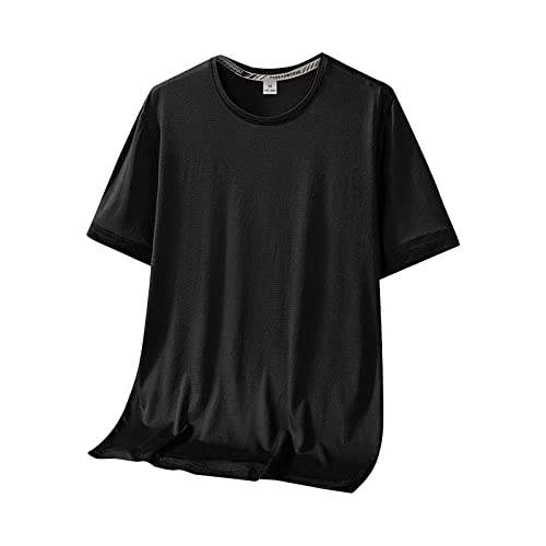 Kurzärmliges Herren-Sportshirt aus schneller Seide, Sport-Fitness-T-Shirt, das Schweiß ableitet Männer T Shirt von DAIFINEY
