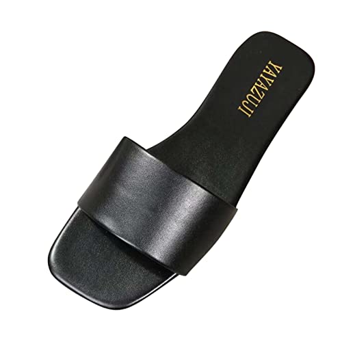 Mode Sommer Frauen Hausschuhe flach hell einfarbig offener Zeh atmungsaktiv lässig Strand Stil Damen Schuhe Winter Stiefeletten von DAIFINEY