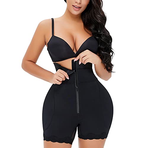 DAIHAN Damen Shapewear Butt Lifter Gepolsterter Unterhose Po Push Up Bodyformer Bauch Weg Taillenformer Bauchkontrolle Stark Formend Body Shaping Bodysuits,Schwarz,S von DAIHAN