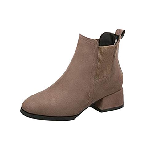 DAIHAN Damen Stiefeletten Boots Mit Blockabsatz Kamel 37 EU DAIHAN Damen Stiefeletten Boots Mit Blockabsatz Kamel 37 EU von DAIHAN