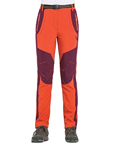 DAIHAN Herren/Damen Fleece Gefüttert Winterhose atmungsaktiv Verdickte Softshellhose Berghose Funktionshose Trekkinghose Wanderhose Outdoorhose Frauen Orange rot L DAIHAN Herren/Damen Fleece Gefüttert Winterhose atmungsaktiv Verdickte Softshellhose Berghose Funktionshose Trekkinghose Wanderhose Outdoorhose Frauen Orange rot L von DAIHAN