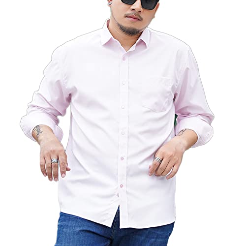DAIHAN Herren Hemden Große Größe Formelle Freizeithemd Businesshemden Langarm mit Button-Down Hemdbluse für Alltag Mode Tops Oberteile,Rosa,3XL DAIHAN Herren Hemden Große Größe Formelle Freizeithemd Businesshemden Langarm mit Button-Down Hemdbluse für Alltag Mode Tops Oberteile,Rosa,3XL von DAIHAN