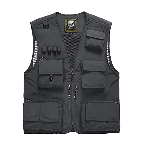 DAIHAN Herren Outdoor Ärmellos Weste Anglerweste Multifunktions Weste für Angler Wander Jagd Militär Jagd- Und Angler Camping Wandern Weste Freizeit Jacke,Grau,6XL DAIHAN Herren Outdoor Ärmellos Weste Anglerweste Multifunktions Weste für Angler Wander Jagd Militär Jagd- Und Angler Camping Wandern Weste Freizeit Jacke,Grau,6XL von DAIHAN