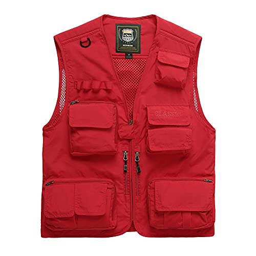 DAIHAN Herren Outdoor Ärmellos Weste Anglerweste Multifunktions Weste für Angler Wander Jagd Militär Jagd- Und Angler Camping Wandern Weste Freizeit Jacke,Rot,6XL DAIHAN Herren Outdoor Ärmellos Weste Anglerweste Multifunktions Weste für Angler Wander Jagd Militär Jagd- Und Angler Camping Wandern Weste Freizeit Jacke,Rot,6XL von DAIHAN