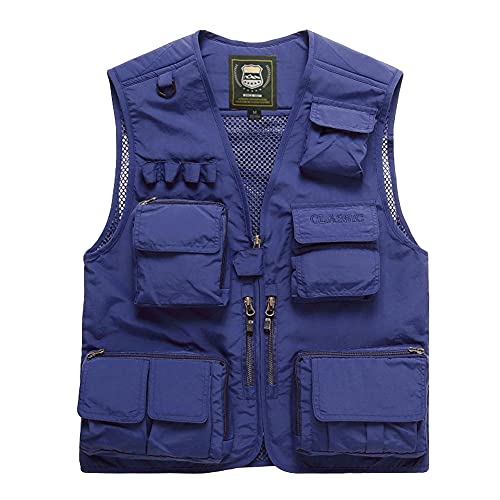 DAIHAN Herren Outdoor Ärmellos Weste Anglerweste Multifunktions Weste für Angler Wander Jagd Militär Jagd- Und Angler Camping Wandern Weste Freizeit Jacke,Saphirblau,XXL DAIHAN Herren Outdoor Ärmellos Weste Anglerweste Multifunktions Weste für Angler Wander Jagd Militär Jagd- Und Angler Camping Wandern Weste Freizeit Jacke,Saphirblau,XXL von DAIHAN