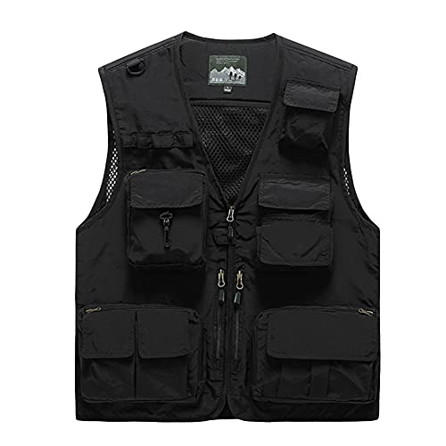 DAIHAN Herren Outdoor Ärmellos Weste Anglerweste Multifunktions Weste für Angler Wander Jagd Militär Jagd- Und Angler Camping Wandern Weste Freizeit Jacke,Schwarz,6XL DAIHAN Herren Outdoor Ärmellos Weste Anglerweste Multifunktions Weste für Angler Wander Jagd Militär Jagd- Und Angler Camping Wandern Weste Freizeit Jacke,Schwarz,6XL von DAIHAN