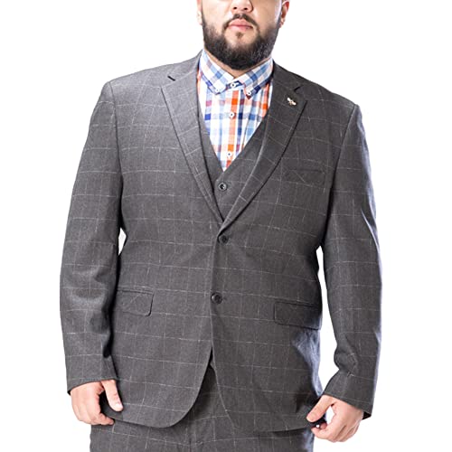 DAIHAN Herren Sakko Große Größe Fit Blazer Modern Freizeit Leichte Jackett Business Anzugjacke für Hochzeit Party Abschluss Business,18101,6XL von DAIHAN