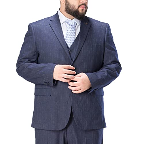 DAIHAN Herren Sakko Große Größe Fit Blazer Modern Freizeit Leichte Jackett Business Anzugjacke für Hochzeit Party Abschluss Business,18106,6XL von DAIHAN