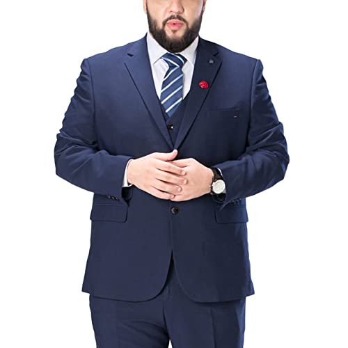 DAIHAN Herren Sakko Große Größe Fit Blazer Modern Freizeit Leichte Jackett Business Anzugjacke für Hochzeit Party Abschluss Business,18109,4XL von DAIHAN