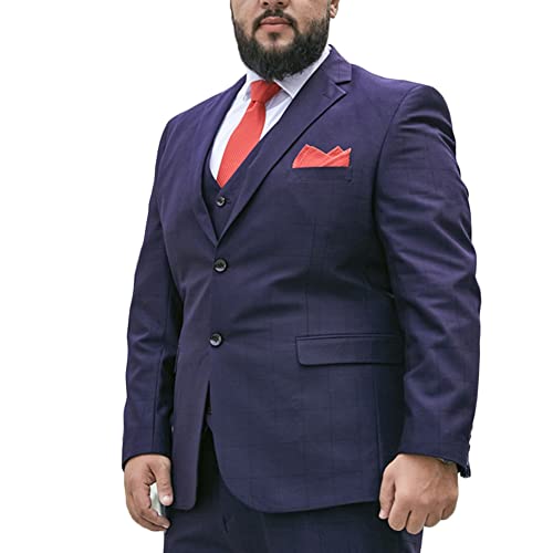 DAIHAN Herren Sakko Große Größe Fit Blazer Modern Freizeit Leichte Jackett Business Anzugjacke für Hochzeit Party Abschluss Business,18122,6XL von DAIHAN