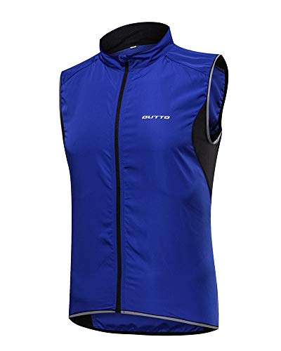 DAIHAN Herren Sommer Ärmellos Leicht MTB Fahrradweste Radweste Wasserdicht Winddicht Atmungsaktiv Sportweste blau XL von DAIHAN
