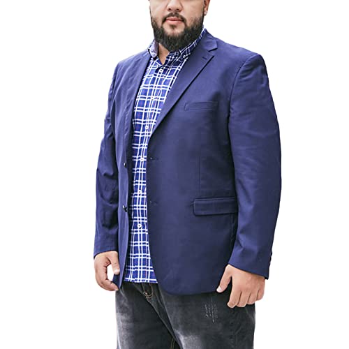 DAIHAN Sakko Herren Slim Fit Große Größen Anzugjacke Blazer Männer Mantel für Business Hochzeit Freizeit,18117,4XL von DAIHAN