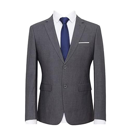 DAIHAN Sakko Herren Slim Fit Große Größen Anzugjacke Blazer Männer Mantel für Business Hochzeit Freizeit,18120,4XL von DAIHAN