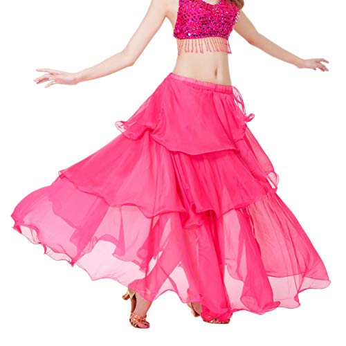 Damen Bauchtanz Rock Maxi Chiffon Röcke Lang Swing Bauch Tanzrock Rose 2 Eine Größe Damen Bauchtanz Rock Maxi Chiffon Röcke Lang Swing Bauch Tanzrock Rose 2 Eine Größe von DAIHAN