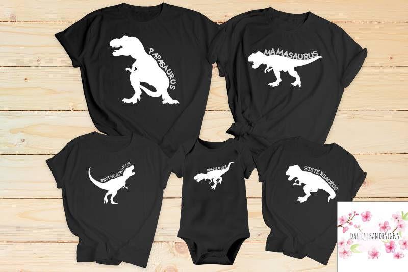Passende Saurus Familie T-Shirts Dinosaurier Familien Outfits von DAIICHIBANdesigns
