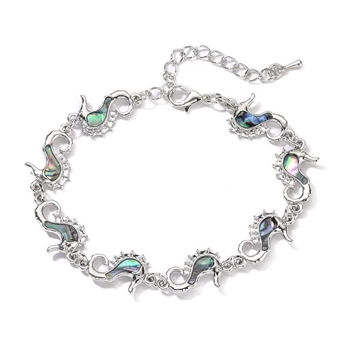 DAIJES Animal Whale Penguin Butterfly Shell Abalone Shell Bracelet Anklet Two-purpose,Seahorse DAIJES Animal Whale Penguin Butterfly Shell Abalone Shell Bracelet Anklet Two-purpose,Seahorse von DAIJES