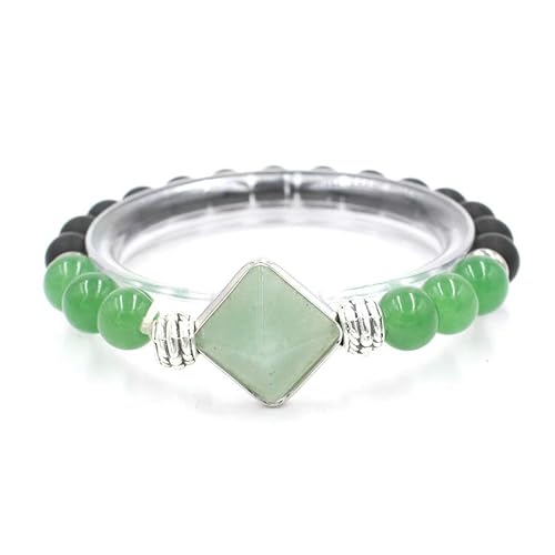 DAIJES Einzelschlaufe Perlenarmband Pyramidenarmband - Grüner Aventurin von DAIJES