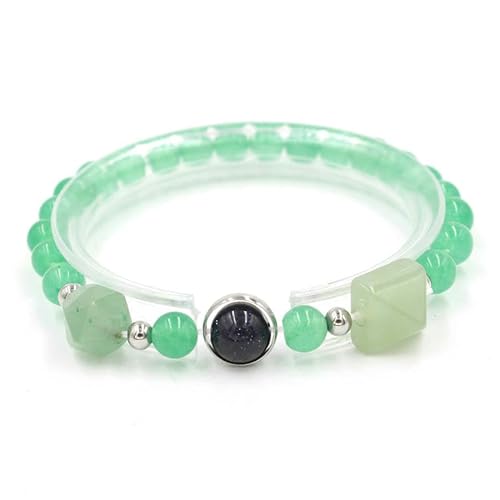 DAIJES Einzelschlaufe Perlenarmband Pyramidenarmband - Grüner Aventurin DAIJES Einzelschlaufe Perlenarmband Pyramidenarmband - Grüner Aventurin von DAIJES