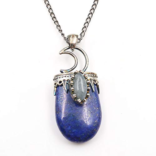 DAIJES Halskette mit natürlichem Pferdeauge-Blitzstein, Mond-Amethyst-Anhänger, Lapislazuli-Anhänger + Kette DAIJES Halskette mit natürlichem Pferdeauge-Blitzstein, Mond-Amethyst-Anhänger, Lapislazuli-Anhänger + Kette von DAIJES