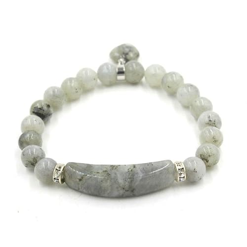 DAIJES Kristallstein 9mm Buddha Perlen Armband Herzförmiger Anhänger Perlenschmuck-Flash Stone von DAIJES