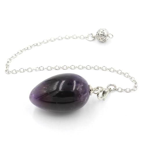 DAIJES Kristallstein Ovaler Eieranhänger Amethyst Tianhe Steinanhänger, Amethyst DAIJES Kristallstein Ovaler Eieranhänger Amethyst Tianhe Steinanhänger, Amethyst von DAIJES