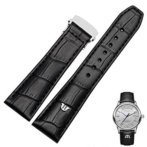 DAIKMZ Echtes Leder Uhrenarmband Für MAURICE LACROIX Uhren Armband schwarz braun 20mm 22mm mit Faltschließe Armband, 20 mm, Achat von DAIKMZ