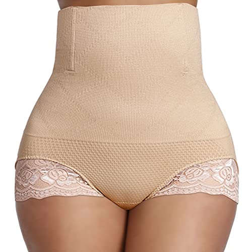 DAILISHA Damen Bauchweg Unterhose - Nahtlose Bauch-Kompressions-Shapewear aus Spitze, Bequeme und leichte Kompressionshosen (Beige, M/L) von DAILISHA