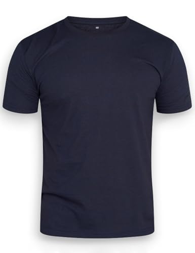 DAILY COTTON Herren 1er 3er 5er Packung T-Shirts mit Rundhalsausschnitt Set Rundhals einfarbig -Navy-XXL von DAILY COTTON