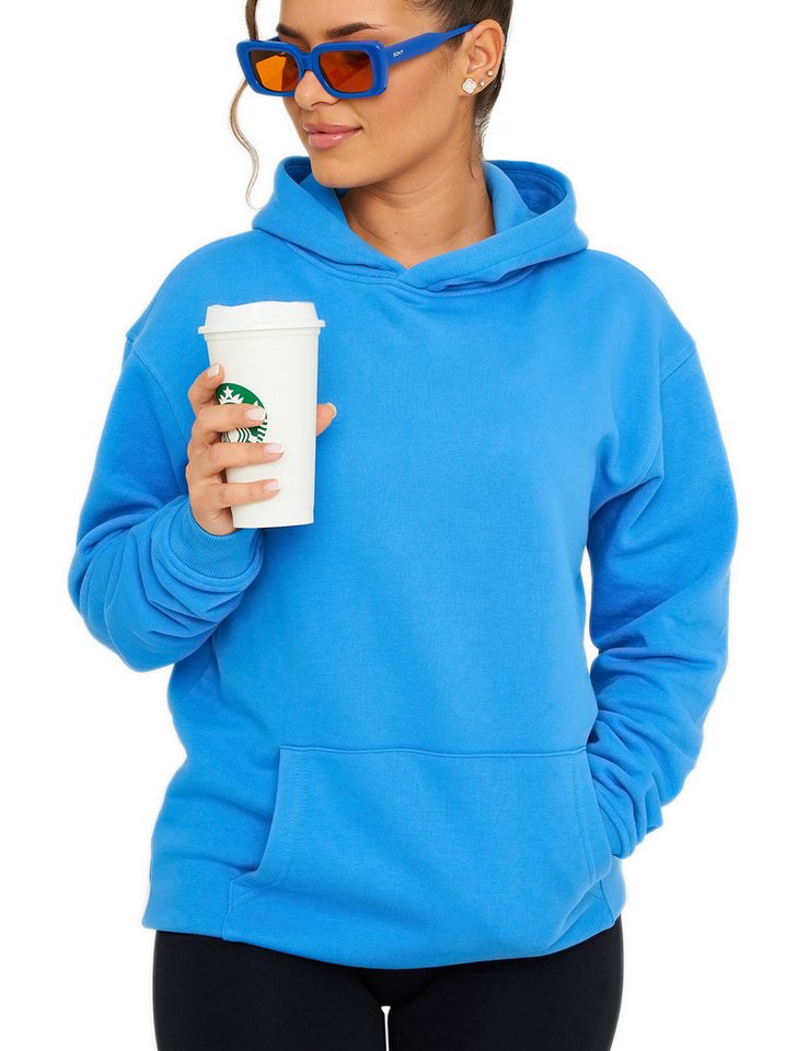 DAILY COTTON Hoodie DCPRESOV Damen Basic Oversized Kapuzensweatshirt Raglan Kapuzenpullover Sweater von DAILY COTTON