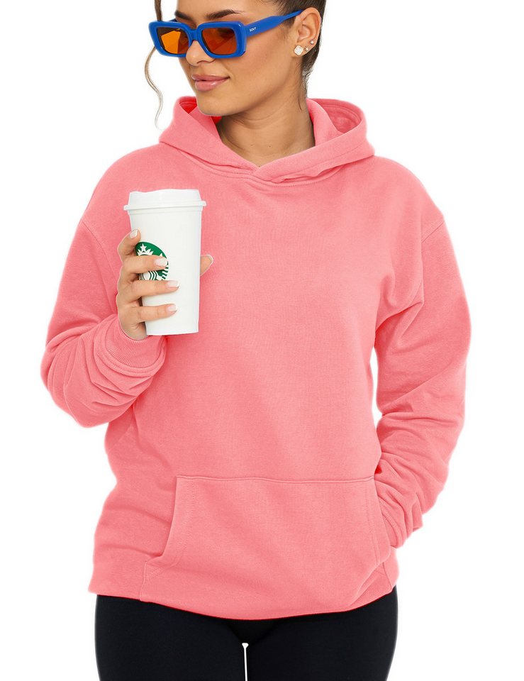 DAILY COTTON Hoodie Unifarben im Oversize Schnitt - Kapuzenpullover Loose-Fit Damen Basic Oversized Kapuzensweatshirt Raglan Kapuzenpullover Sweater von DAILY COTTON