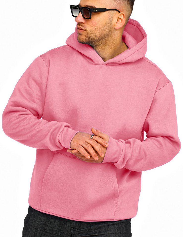 DAILY COTTON Hoodie im Oversize Schnitt Unifarben - Kapuzenpullover Loose-Fit Herren Basic Kapuzen-Sweatshirt Oversized Raglan Sweater von DAILY COTTON
