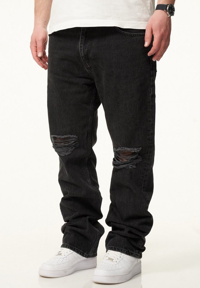 DAILY COTTON Straight-Jeans DCPARADERA Herren Lange Hose Jeans Ripped Straight-Fit von DAILY COTTON
