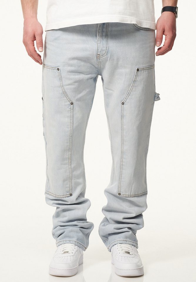 DAILY COTTON Straight-Jeans DCPONTON Herren Lange Carpenter Hose Jeans Straight-Fit Loose-Fit von DAILY COTTON