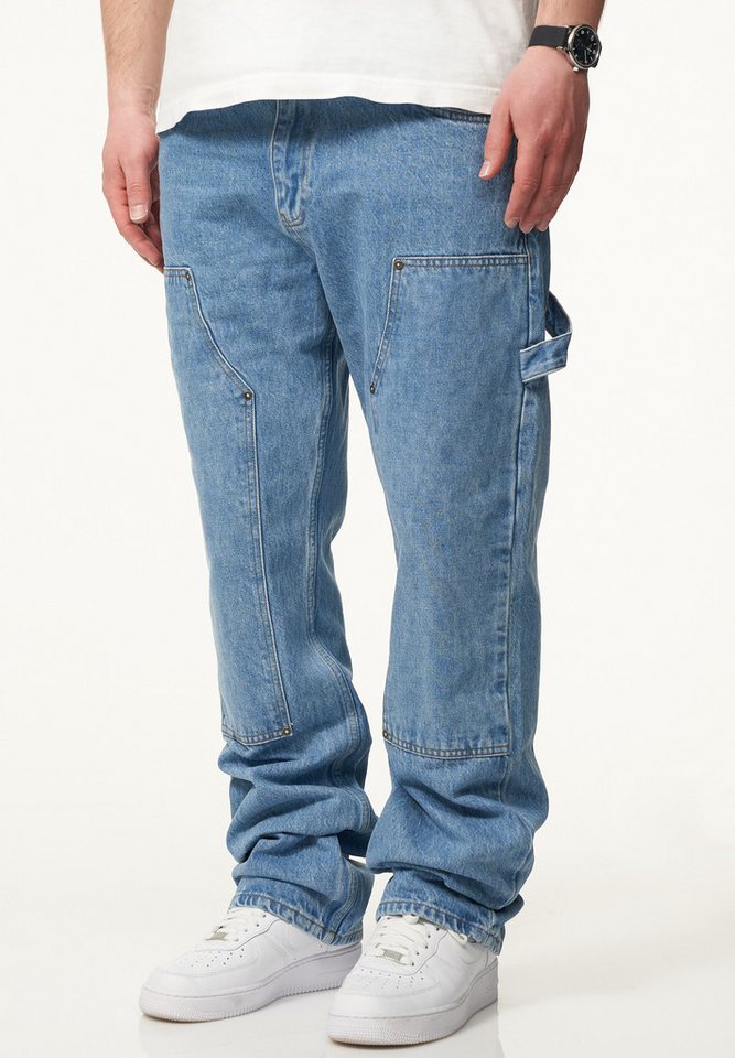 DAILY COTTON Straight-Jeans DCPONTON Herren Lange Carpenter Hose Jeans Straight-Fit Loose-Fit von DAILY COTTON