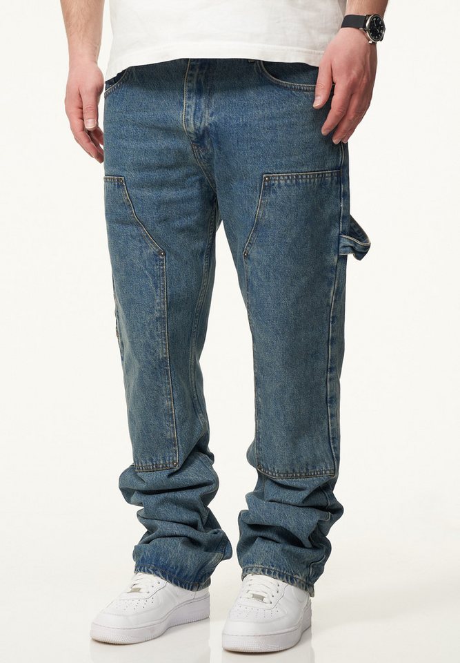 DAILY COTTON Straight-Jeans DCPONTON Herren Lange Carpenter Hose Jeans Straight-Fit Loose-Fit von DAILY COTTON