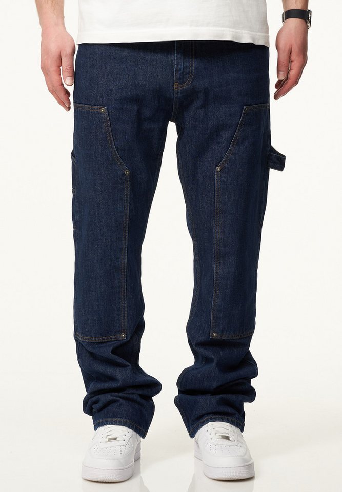 DAILY COTTON Straight-Jeans DCPONTON Herren Lange Carpenter Hose Jeans Straight-Fit Loose-Fit von DAILY COTTON