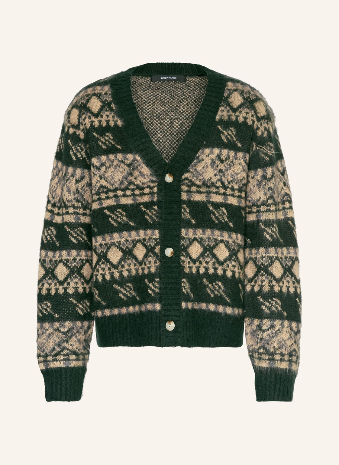 Daily Paper Strickjacke gruen von DAILY PAPER