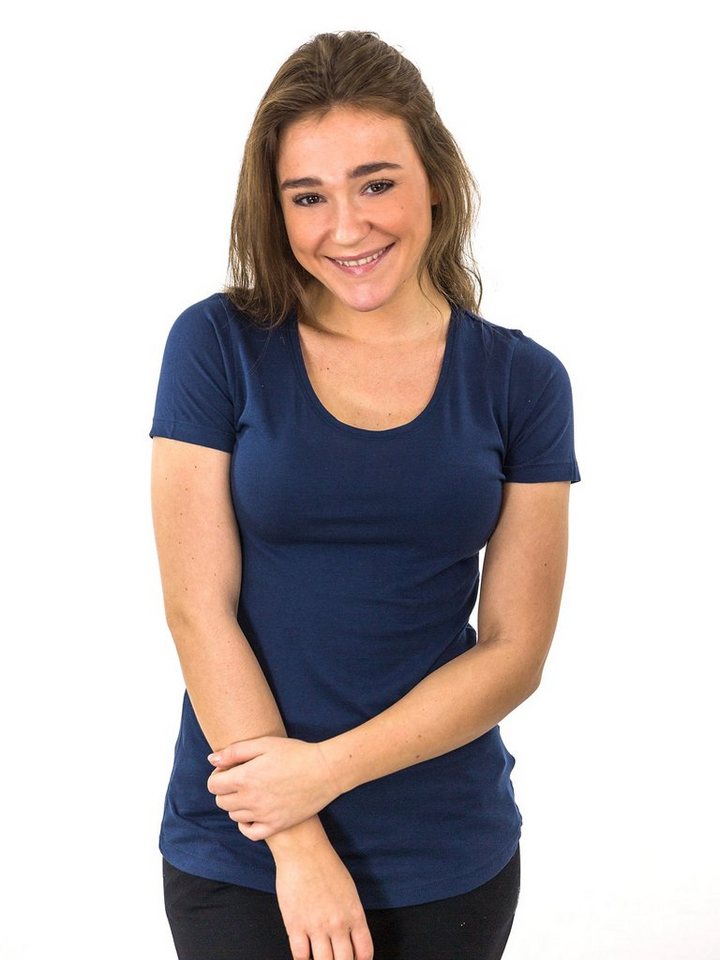 DAILY´S Kurzarmshirt ALINA: Damen T-Shirt 1/2 Arm Biobaumwolle von DAILY´S