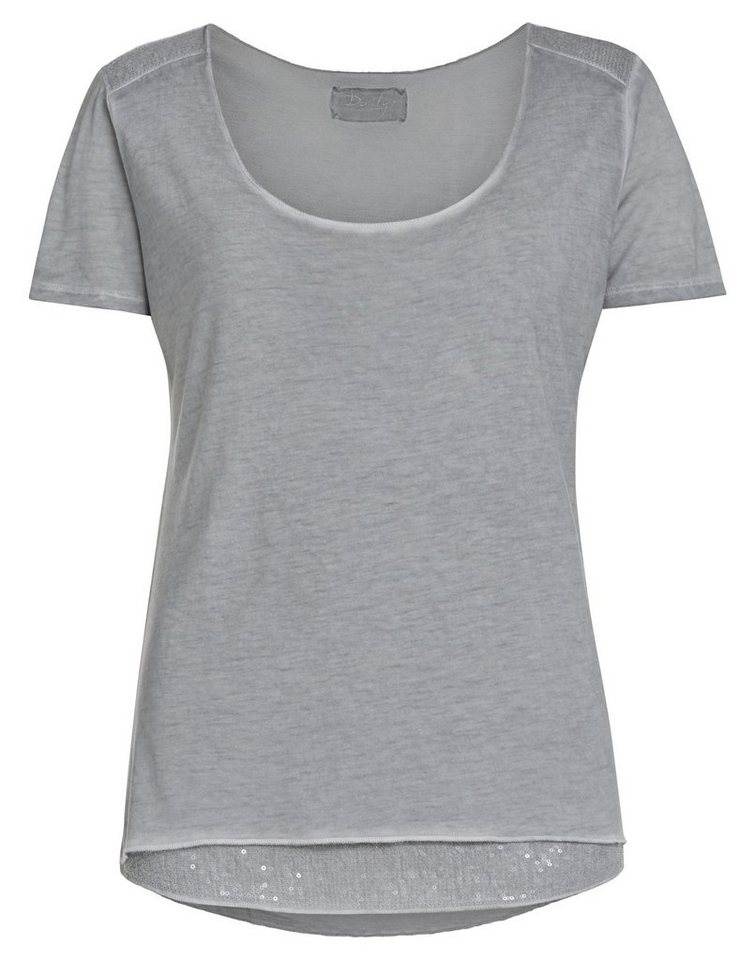 DAILY´S Langarmshirt GEORGETTE: Damen T-Shirt mit Pailetten von DAILY´S