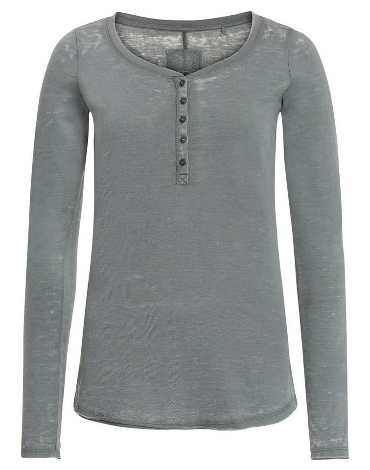 DAILY´S Langarmshirt GERMAINE: Damen Longsleeve mit Rundhalsausschnitt und Knopfleiste von DAILY´S