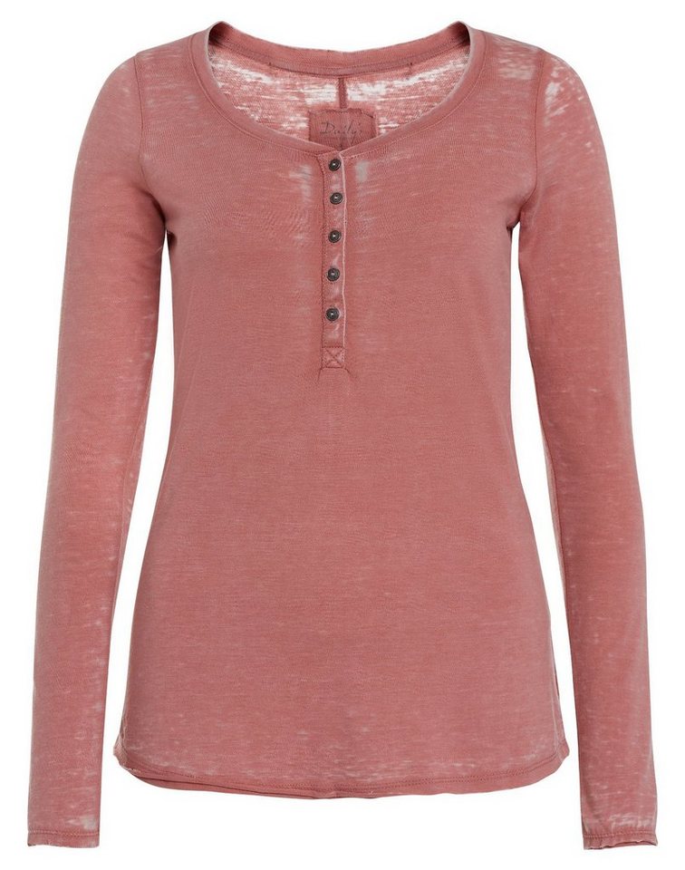 DAILY´S Langarmshirt GERMAINE: Damen Longsleeve mit Rundhalsausschnitt und Knopfleiste von DAILY´S