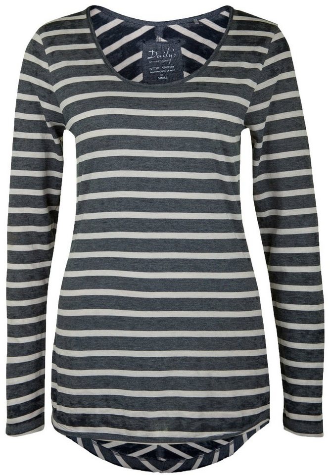 DAILY´S Langarmshirt JUDY: Damen Longsleeve mit Streifen von DAILY´S