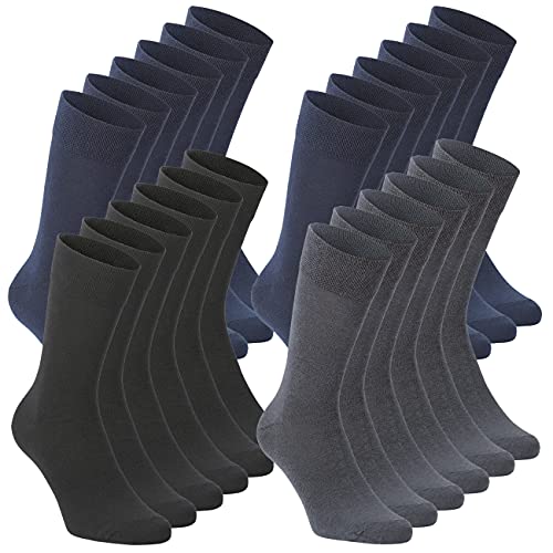 DAILYSOXX REGULAR COMFORTSOCKS Herren Diabetiker Socken 12er Pack Gesundhetissocken ohne Gummi 39-42 43-46 47-49 50-52 80% Baumwolle; Farbmix 3, Gr:47-49 von DAILYSOXX