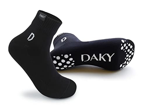 DAKY Wasserdichte Socken – Tawafeez Plus schwarze Überknöchelsocken | Hochleistungs-Outdoor-Socken | rutschfeste Socken für Sport & Masah | Wudu-konform Gr. S, Schwarz von DAKY