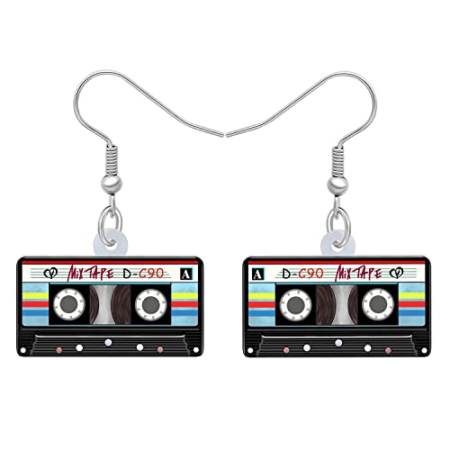 DALANE Acryl Fun Vintage Radio Kassette Ohrringe Retro Schmuck für Frauen Mädchen 80er 90er Jahre Nostalgie Geschenke (Multi) von DALANE