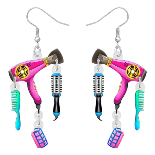 DALANE Valentinstag baumeln Ohrringe Geschenke für Frauen Mädchen Acryl süße kreative kosmetische hypoallergene Kosmetikerinnen Schmuck für sie Dekor (Haartrockner) von DALANE