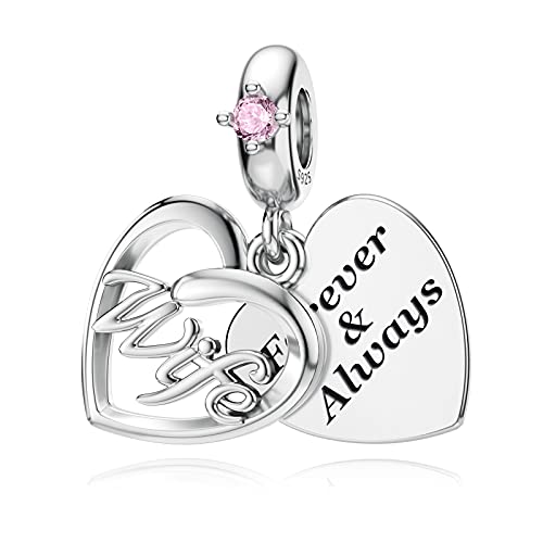 Frau Charms für Pandora Charm Sterling Silber Herz Charm für immer und immer von DALARAN