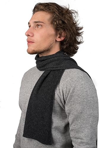 Dalle Piane Cashmere - Mini Schal aus 100% Kaschmir - Made in Italy - Mann/Frau, Farbe: Anthrazit, Einheitsgröße von Dalle Piane Cashmere