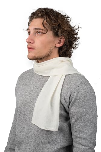 Dalle Piane Cashmere - Mini Schal aus 100% Kaschmir - Made in Italy - Mann/Frau, Farbe: Creme, Einheitsgröße von Dalle Piane Cashmere